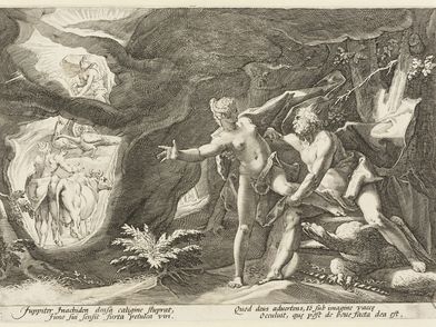 Zeichnung von Jupiter und Io