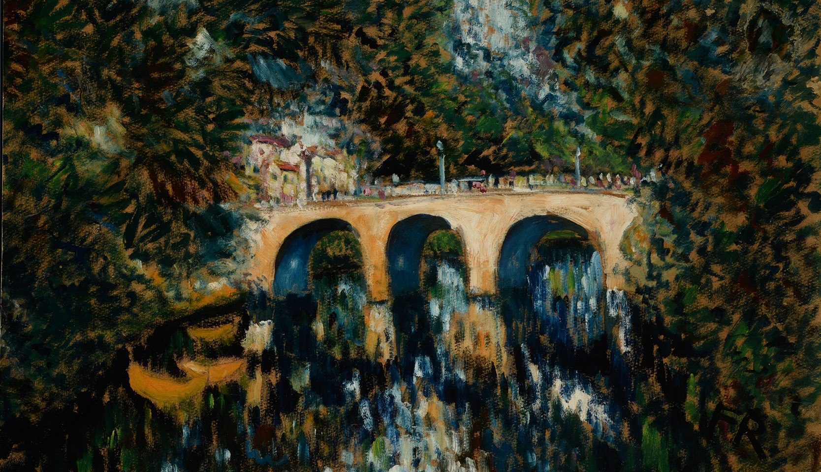 Franz Radziwill, Parklandschaft mit Brücke, 1915, Landesmuseum Oldenburg , © VG Bild-Kunst, Bonn 2020