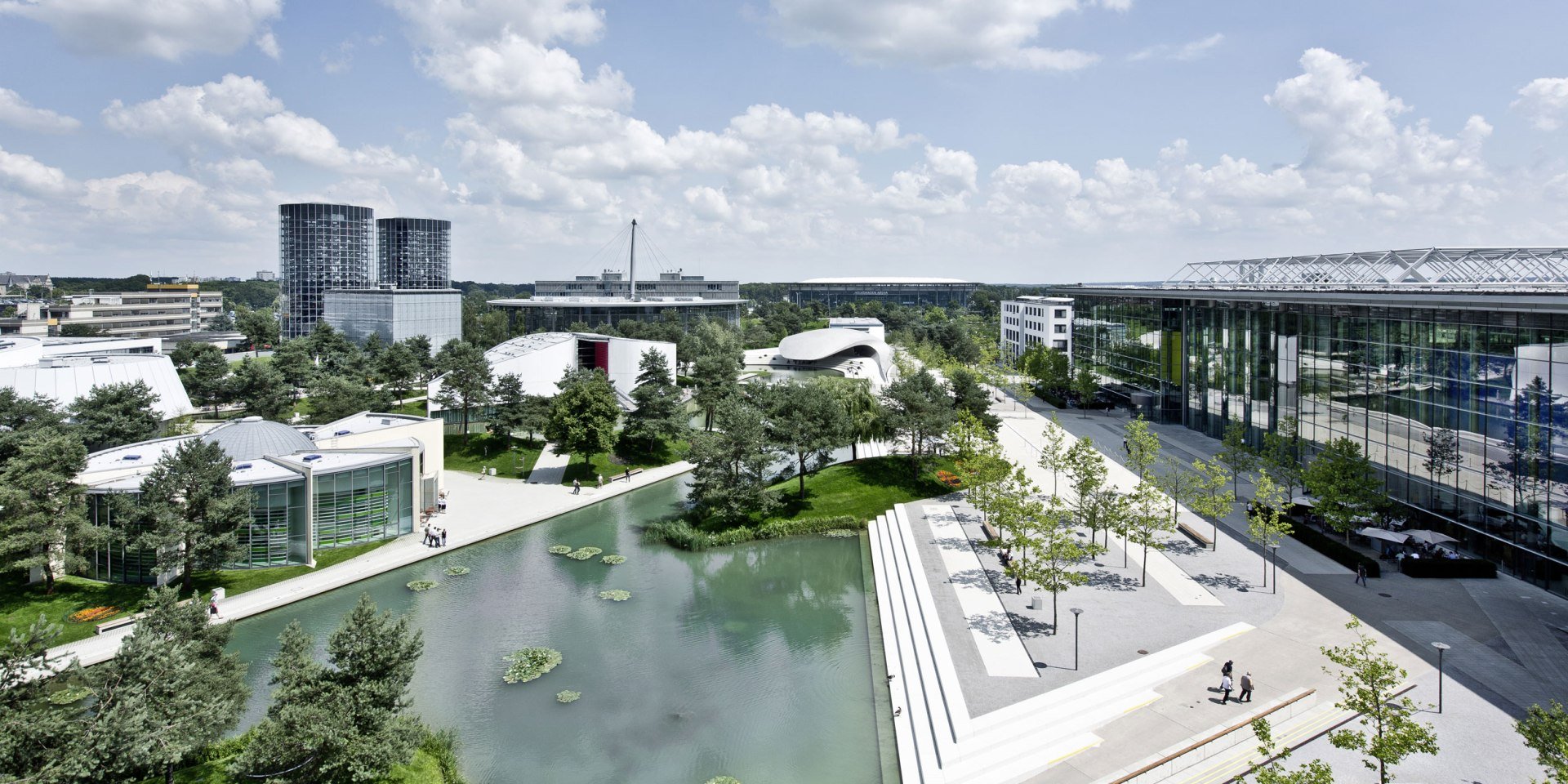 Übersicht über die Autostadt in Wolfsburg, © Autostadt / Nils Hendrik Müller