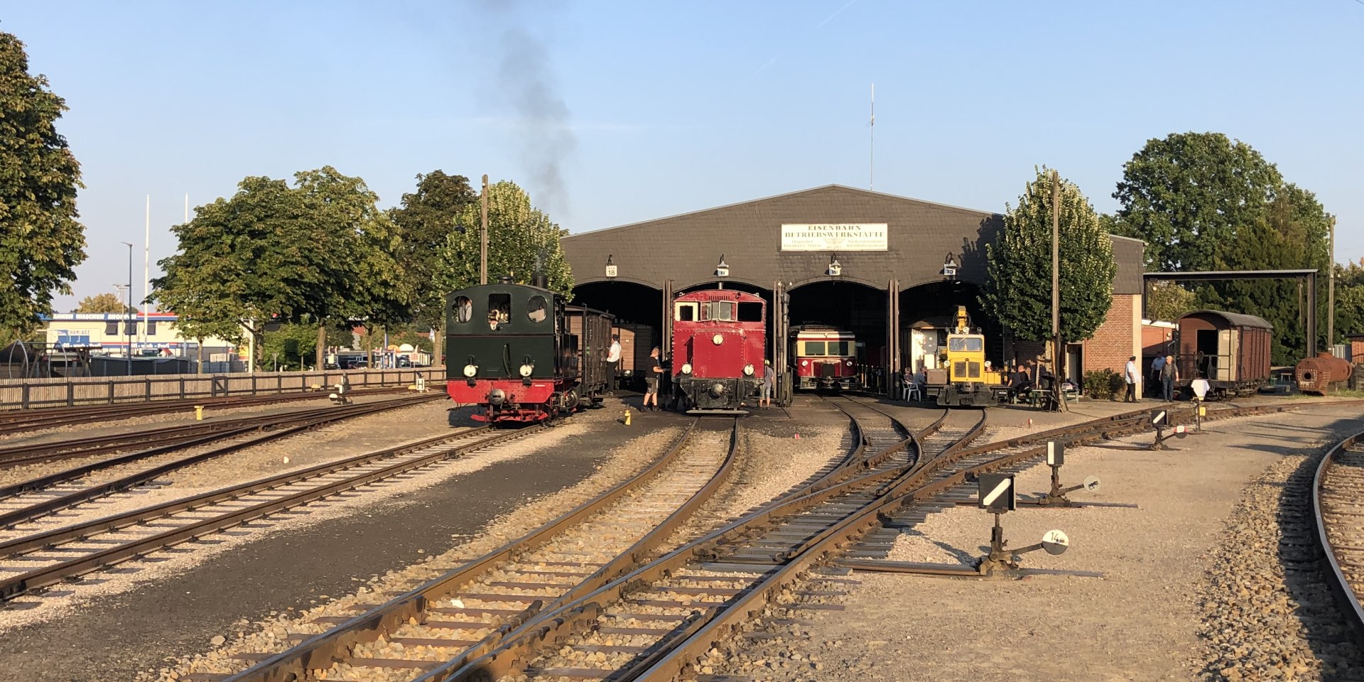 Triebfahrzeuge an der Betriebsstätte Bruchhausen-Vilsen, © Regine Meier
