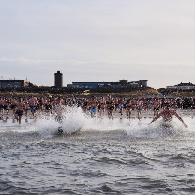 Neujahresschwimmen auf Juist 2023, © Stefan Pahl