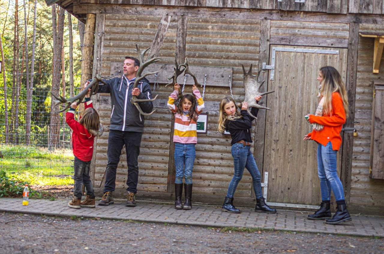 Familie am Elchgehege, © Wildpark Müden GmbH