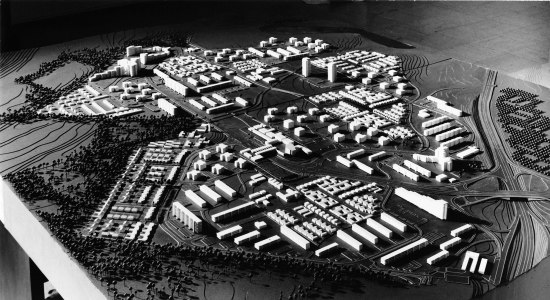 Modell der Trabantenstadt Detmerode, 1965, © Stadt Wolfsburg, IZS