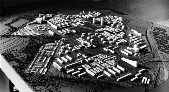 Modell der Trabantenstadt Detmerode, 1965, © Stadt Wolfsburg, IZS
