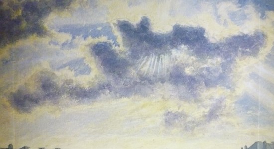 Friedrich Wilhelm Rauschenberg, Bremen (Bewölkter Himmel über Hausdächern), 1893, © Sven Adelaide, Landesmuseum Oldenburg