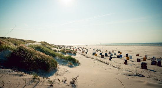Juister Strand mit Strandkörben, © juist.de Juister Strand mit Strandkörben, © juist.de