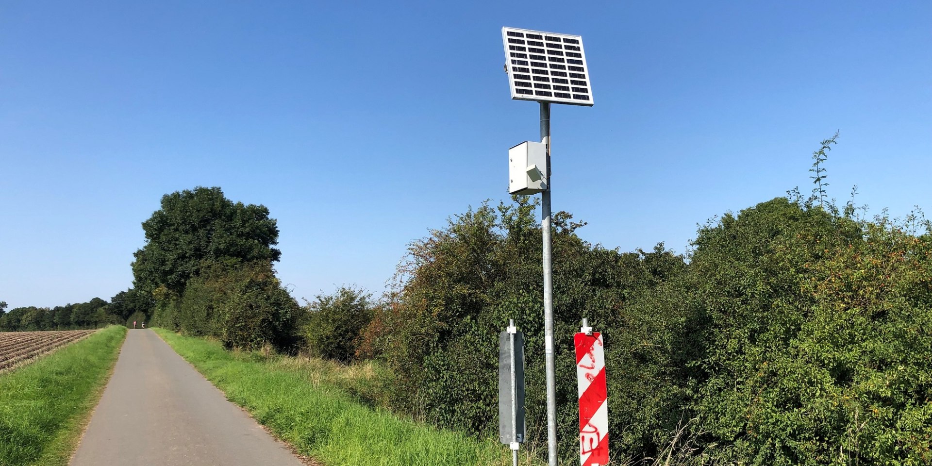 Radzählgeräte ermitteln die Zahl der Radfahrer auf dem Weser-Radweg, © Mittelweser-Touristik GmbH