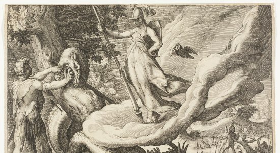 Hendrick Goltzius (Werkstatt): Cadmus entnimmt die Zähne des Drachens und züchtet daraus eine Armee, © Kunstsammlung der Georg-August-Universität Göttingen