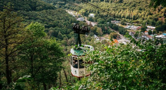 Die Burgberg-Seilbahn in Bad Harzburg, © Stadtmarketing Bad Harzburg, Nordstadtlicht
