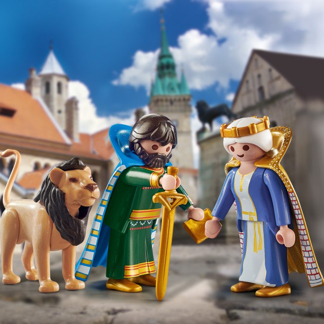 Playmobil-Set mit Heinrich, Mathilde und Löwe, © Braunschweig Stadtmarketing GmbH/Gerald Grote