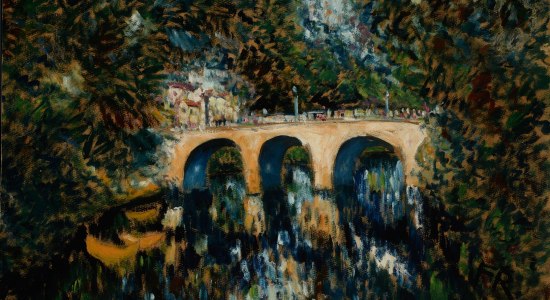 Franz Radziwill, Parklandschaft mit Brücke, 1915, Landesmuseum Oldenburg , © VG Bild-Kunst, Bonn 2020