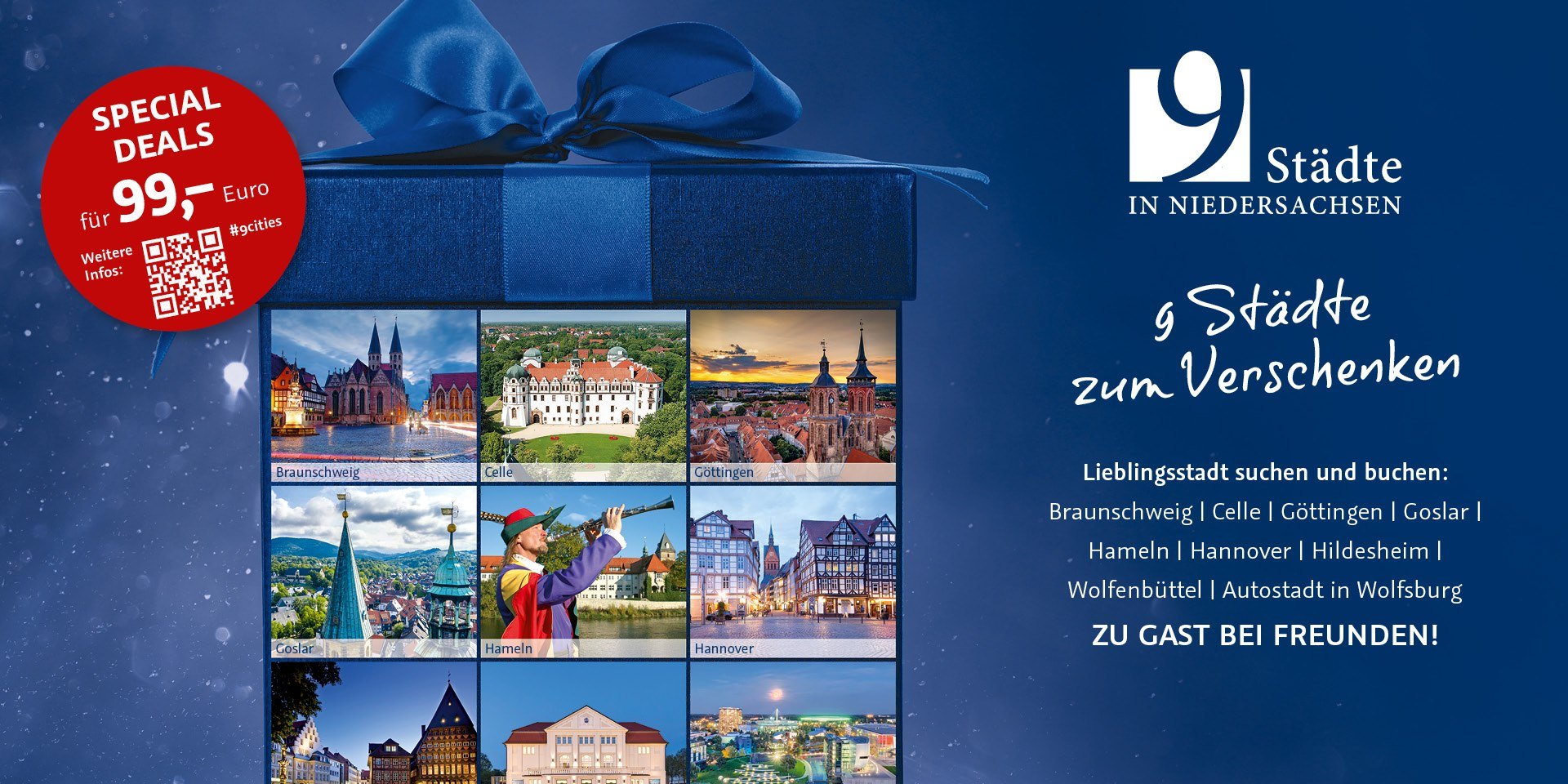 9 Städte zum Verschenken, © 9 Städte in Niedersachsen 9 Städte zum Verschenken, © 9 Städte in Niedersachsen