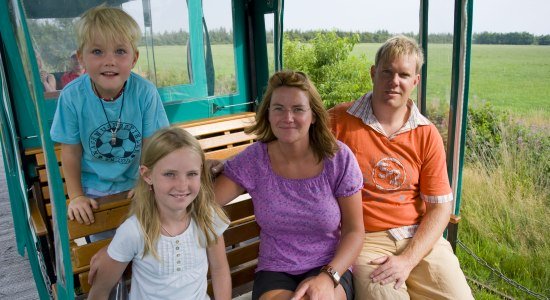 Familie in Moorbahn, © Otten, SG Land Hadeln