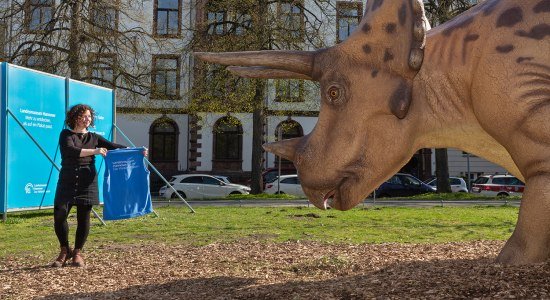 DinoScout mit Triceratops horridus, © Landesmuseum Hannover DinoScout mit Triceratops horridus, © Landesmuseum Hannover