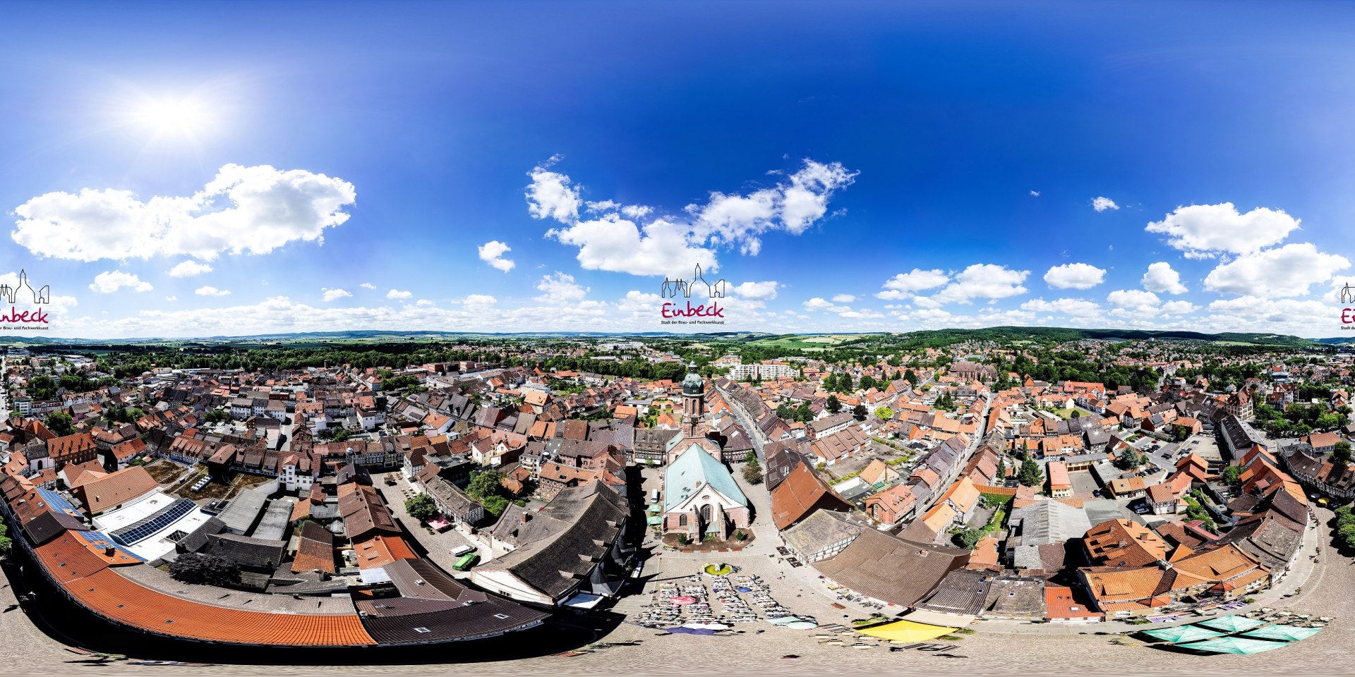 Die 360°-Panorama-Reihe von Einbeck findet sich in den sozialen Medien unter dem Hashtag #EINzuhause, © mehle-hundertmark-fotografie