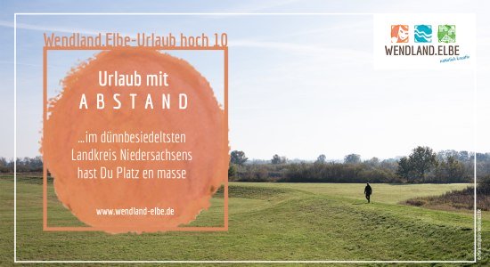 Kampagnenmotiv Urlaub mit Abstand, © Marketingbüro Wendland.Elbe