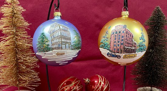 Einbecker Weihnachtskugel; Motiv 2024 +2025, © CC0 Einbecker Weihnachtskugel; Motiv 2024 +2025, © CC0