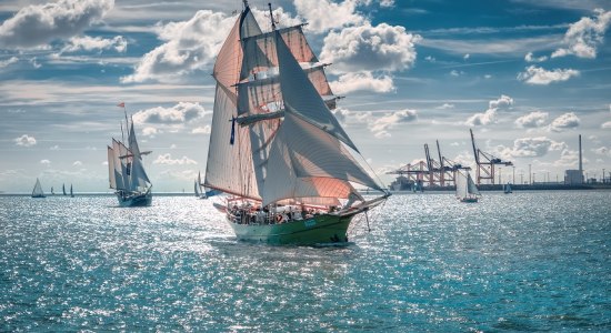 Interessierte Besucher können die spannende Regatta auf der Jade selbst miterleben., © Rainer Ganske