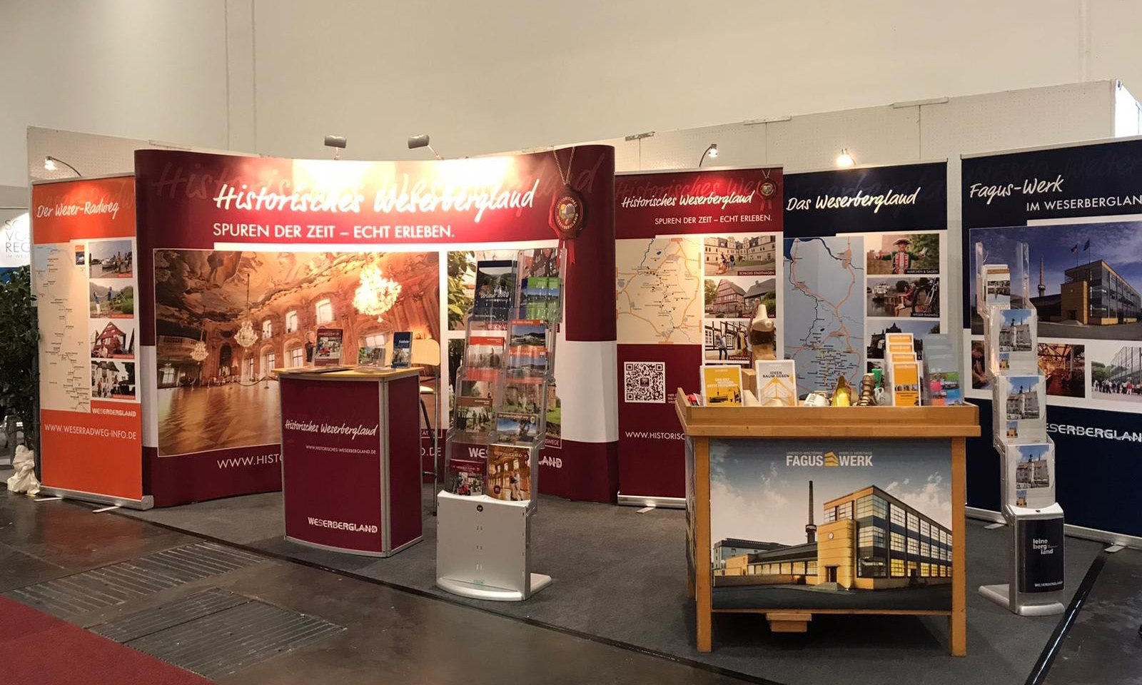 Messestand des Weserbergland Tourismus e.V. auf der ABF Hannover 2020, © Weserbergland Tourismus e.V. Messestand des Weserbergland Tourismus e.V. auf der ABF Hannover 2020, © Weserbergland Tourismus e.V.
