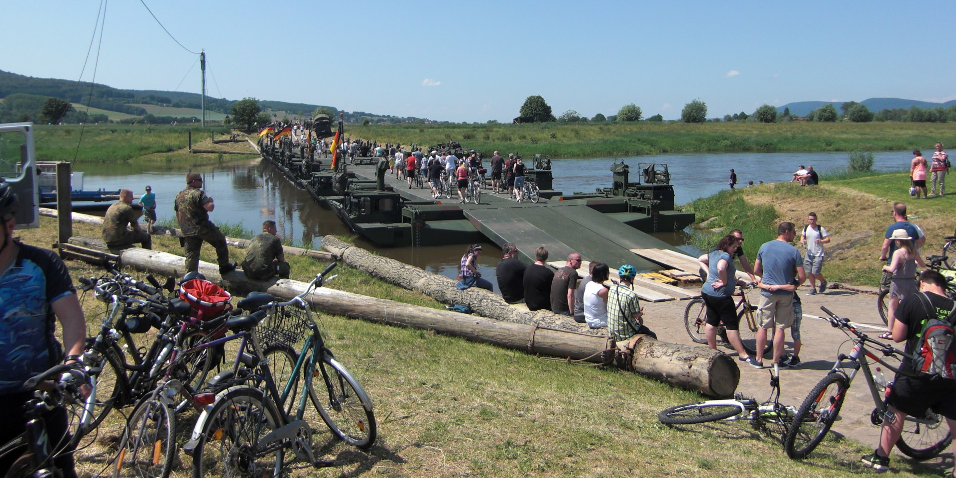 Großenwieden Schwimmschnellbrücke, © Landkreis Hameln-Pyrmont