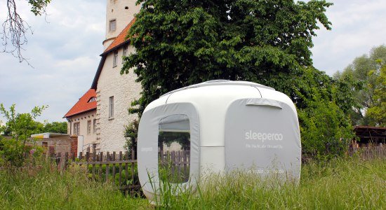 Sleeperoo auf der Burg Brome, © Südheide Gifhorn GmbH Sleeperoo auf der Burg Brome, © Südheide Gifhorn GmbH