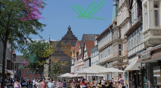 Visualisierung Osterstraße Sommerdekoration, © Hameln Marketing und Tourismus GmbH