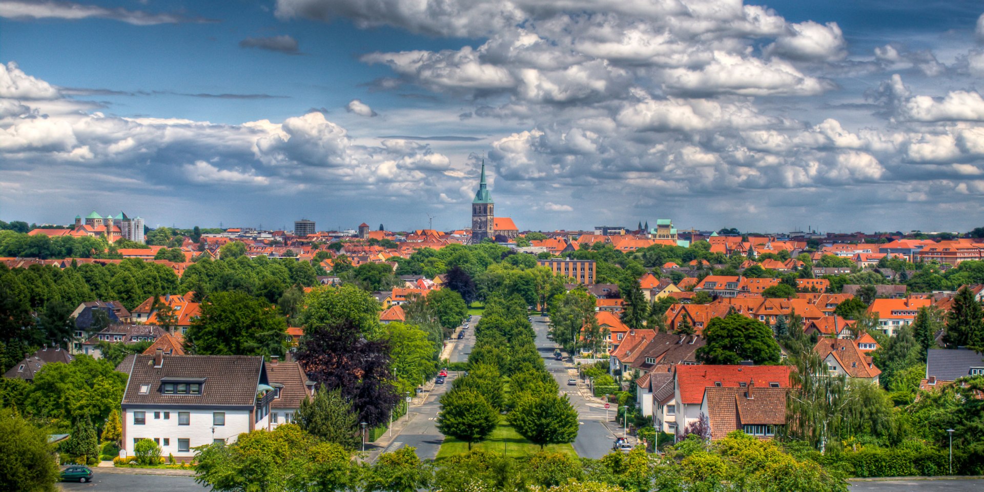 Panoramaansicht von Hildesheim, © Hildesheim Marketing / Daniel Fröbrich