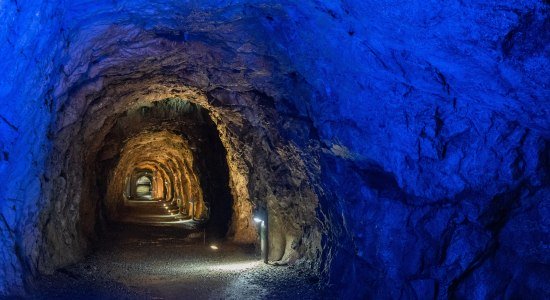 Einblick in den Zugangsstollen zur Iberger Tropfsteinhöhle, © HöhlenErlebnisZentrum/ Brigitte Moritz