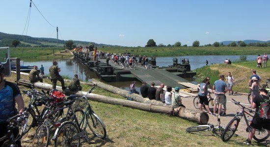 Großenwieden Schwimmschnellbrücke, © Landkreis Hameln-Pyrmont