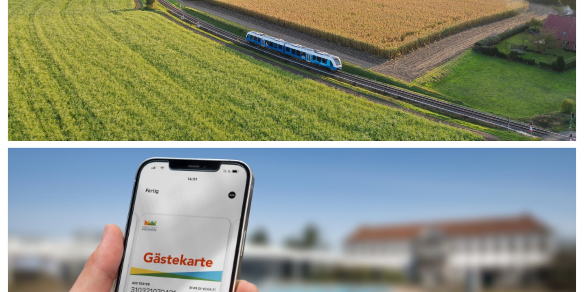 Gästekarte mit Zug, © Grafschaft Bentheim Tourismus 