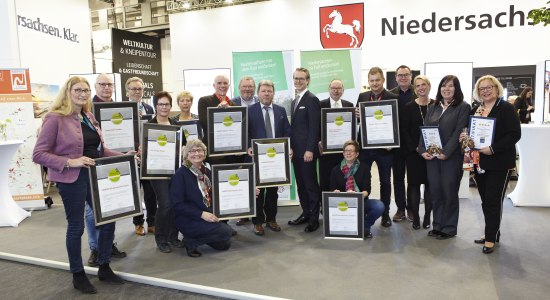 Urkundenvergabe Rad- und Wanderrouten 2019, © TourismusMarketing Niedersachsen GmbH