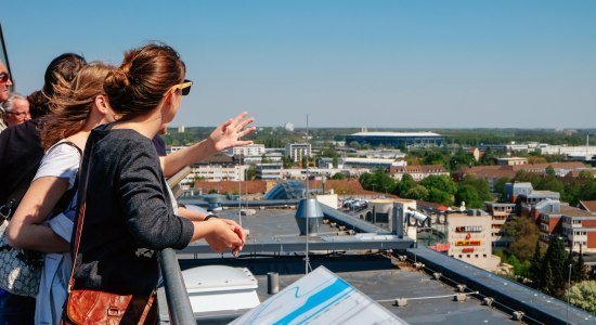 Blick vom Rathausdach, © WMG Wolfsburg/Janina Schnatzke Blick vom Rathausdach, © WMG Wolfsburg/Janina Schnatzke