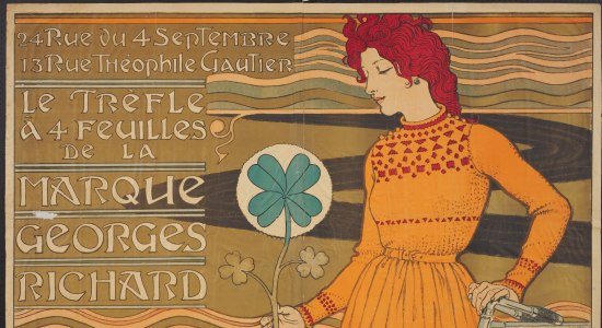 Eugène Grasset, Le Trèfle à 4 Feuilles Cycles et Automobiles, © Sven Adelaide / Landesmuseum für Kunst und Kulturgeschichte Oldenburg Eugène Grasset, Le Trèfle à 4 Feuilles Cycles et Automobiles, © Sven Adelaide / Landesmuseum für Kunst und Kulturgeschichte Oldenburg