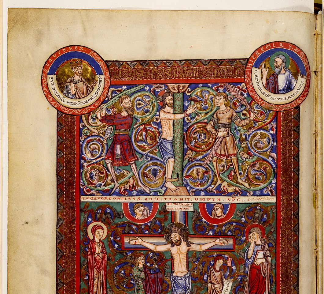 Das letzte Abendmahl Jesu. Die Fußwaschung. Aus dem •	Evangeliar Heinrichs der Löwen und Mantildes von England,, © Herzog August Bibliothek Wolfenbüttel