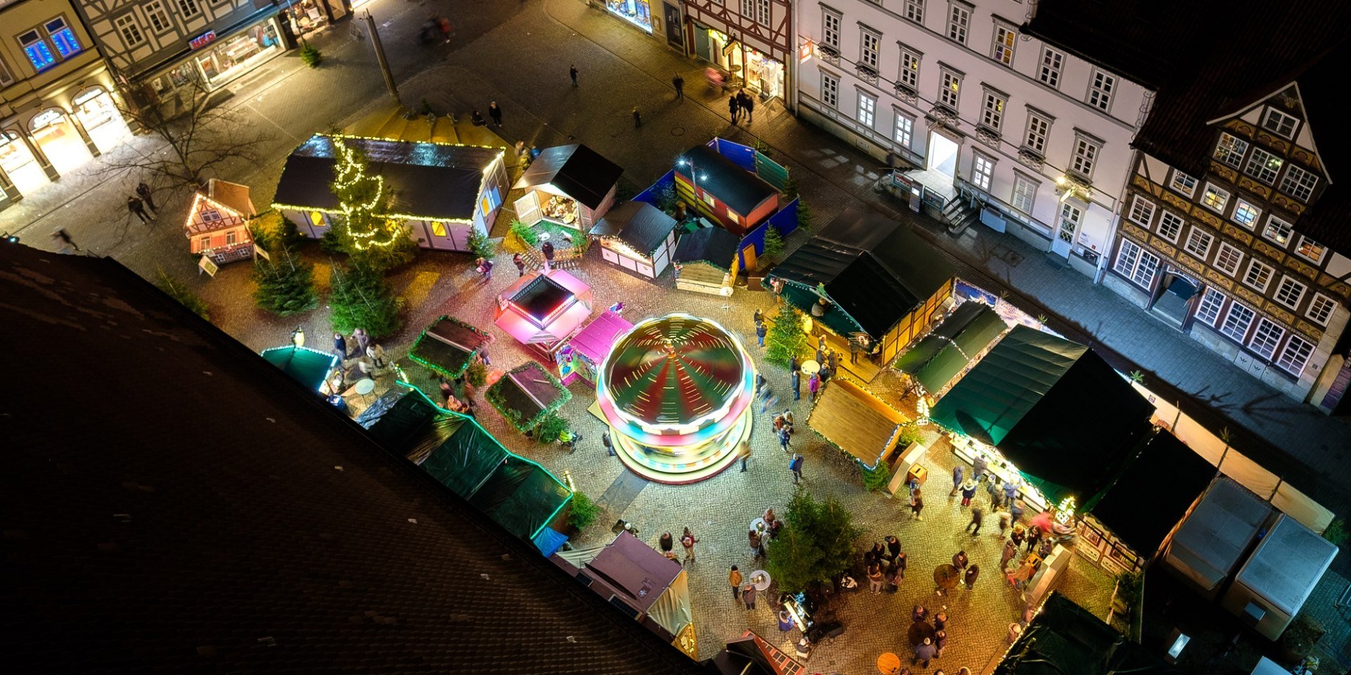 Weihnachtsmarkt Hann. Münden von oben, © Hann. Münden Marketing GmbH/Andreas Wustl