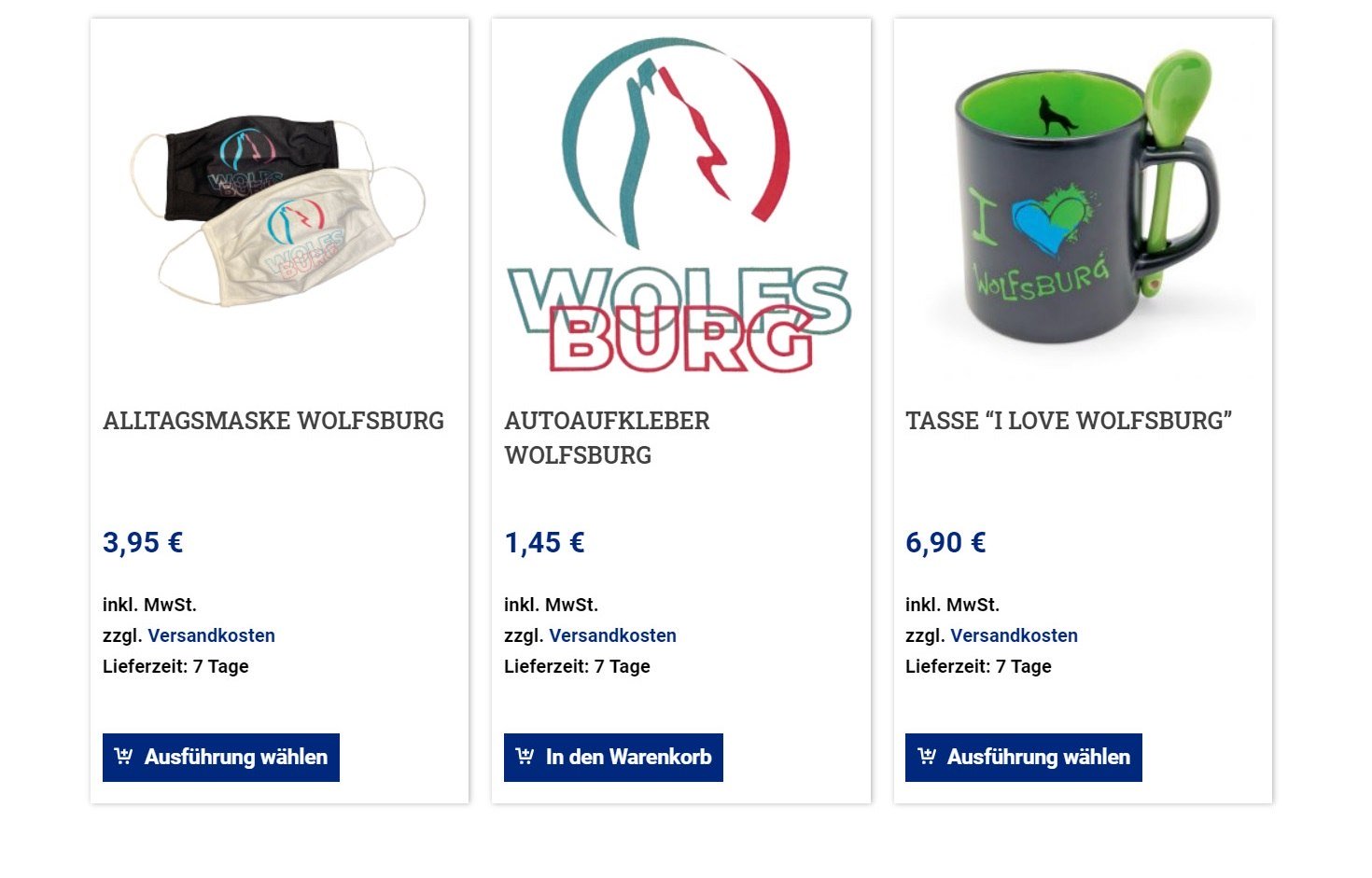 Online Shop, © WMG Wolfsburg