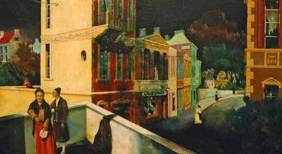 Zwei Frauen auf dem Balkon, um 1925, Franz Radziwill, © Franz Radziwill